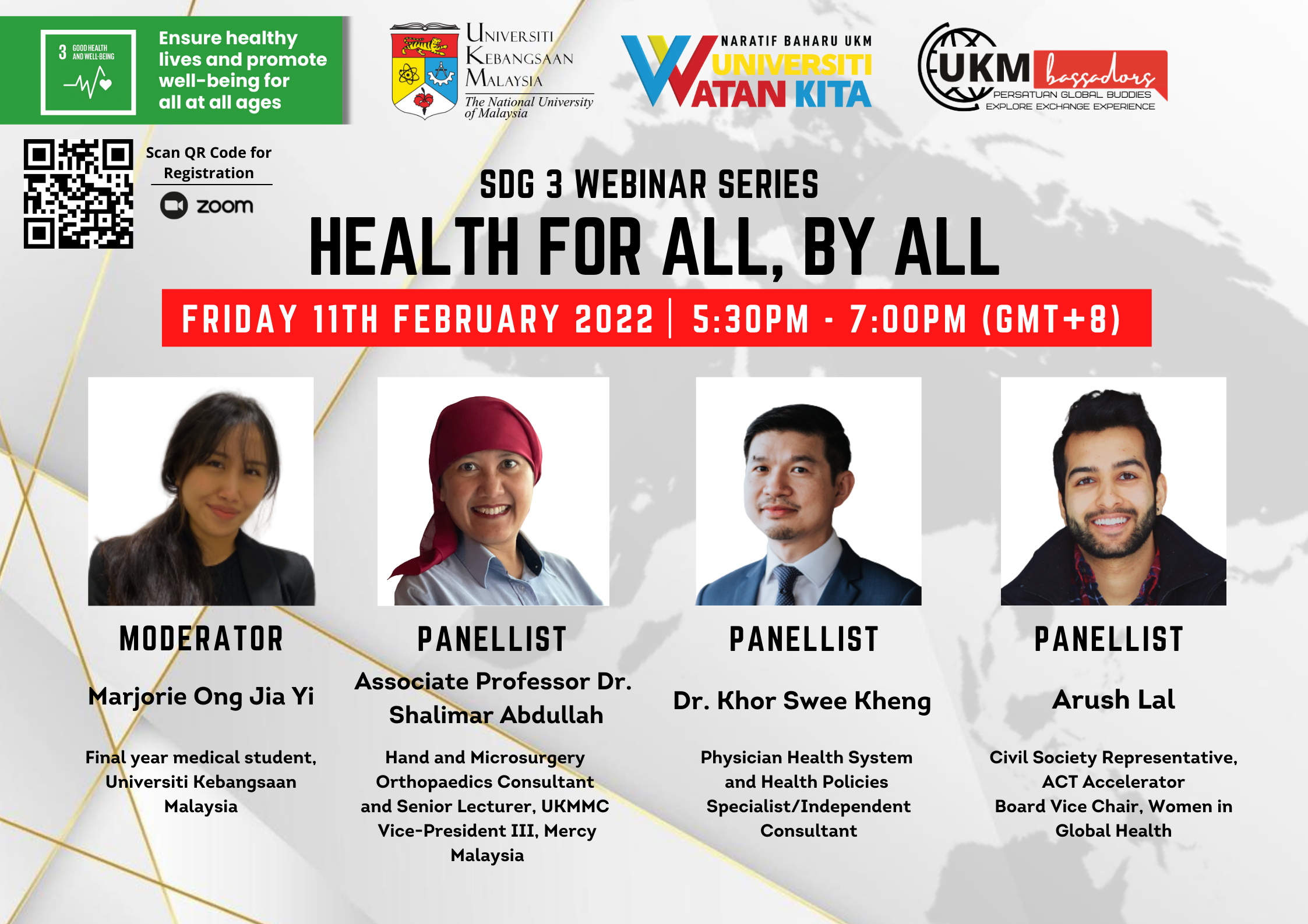 UKM SDG 3 Webinar Series: Health For All, By All
